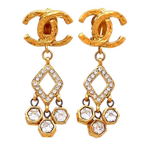 chanel cc earrings authentic|Chanel cc earrings original.